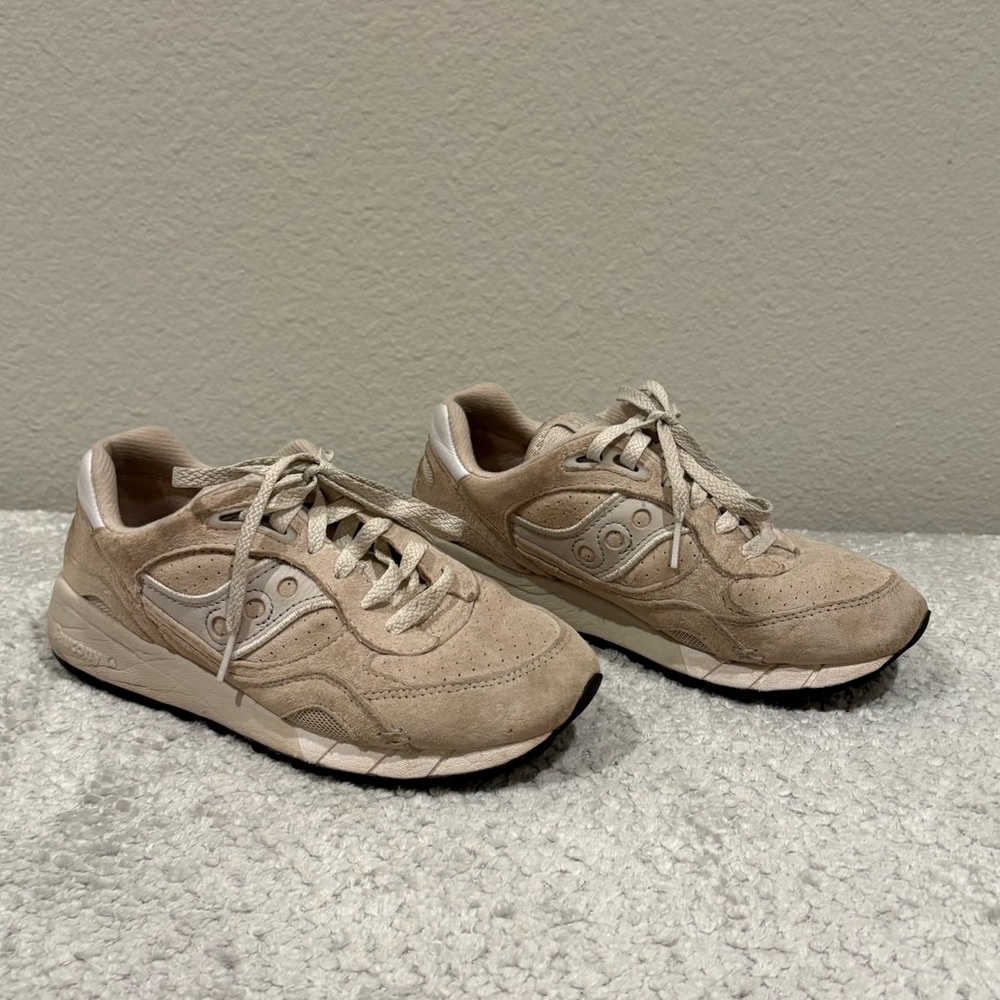 Saucony Tan Suede Sneakers